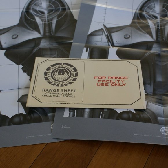 Battlestar Galactica Cylon Range Sheet Target Practice Poster x 2 sheets - Picture 1 of 3